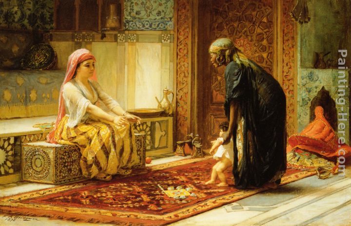 The First Steps painting - Frederick Arthur Bridgman The First Steps art painting